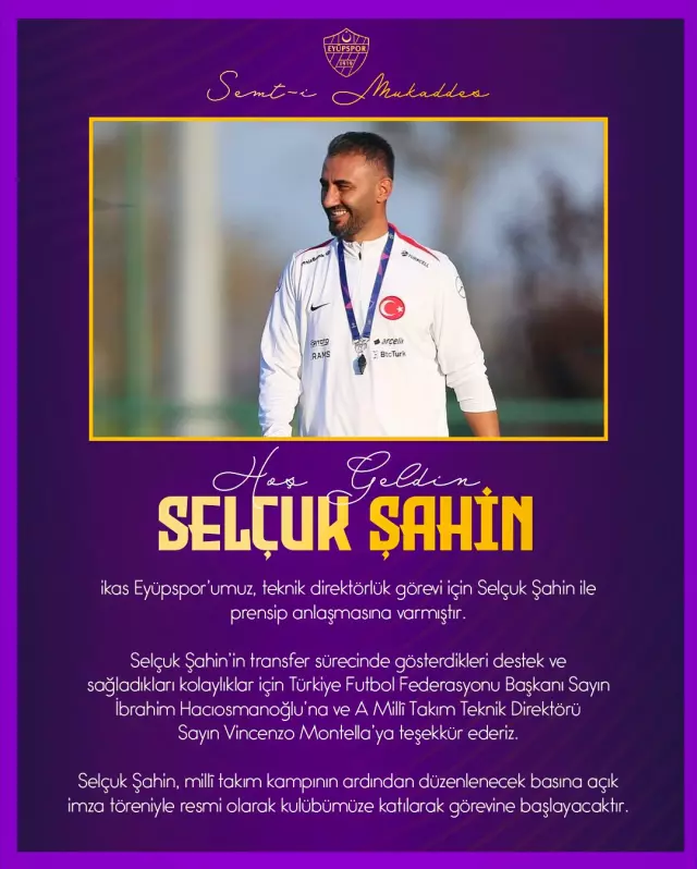 Eyüpspor'dan büyük sürpriz! Yeni teknik direktör belli oldu