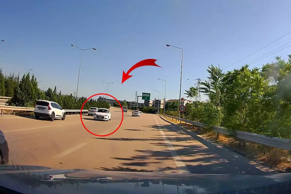 Otobanda ters yönden giden sürücü kazaya davetiye çıkardı