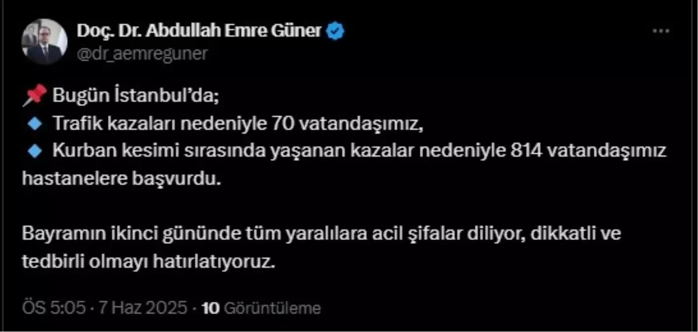 Kurban Bayramı\'nda 814 Yaralı