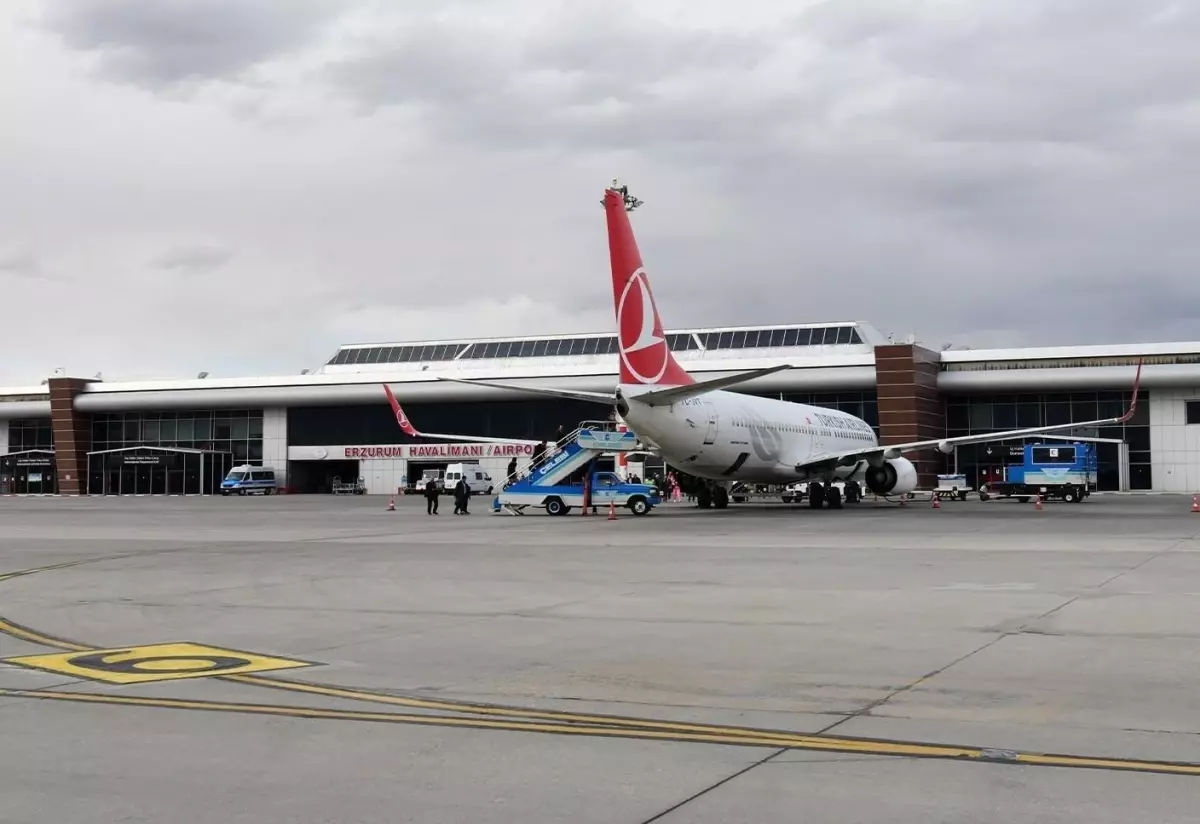 Erzurum Hava Limanı Uçuş Rakamları Artıyor