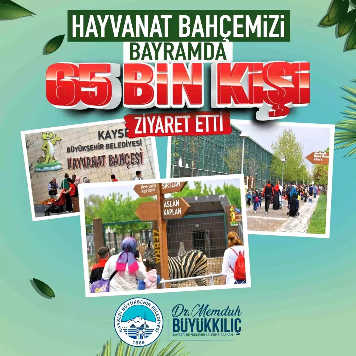 Kurban Bayramı\'nda Kayseri Hayvanat Bahçesi\'ne Yoğun İlgi