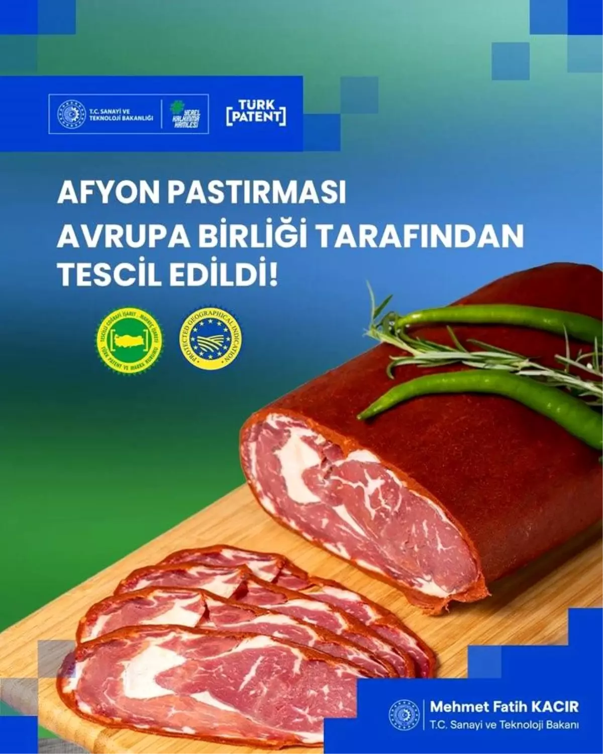 Afyon Pastırması, AB\'de Tescillendi