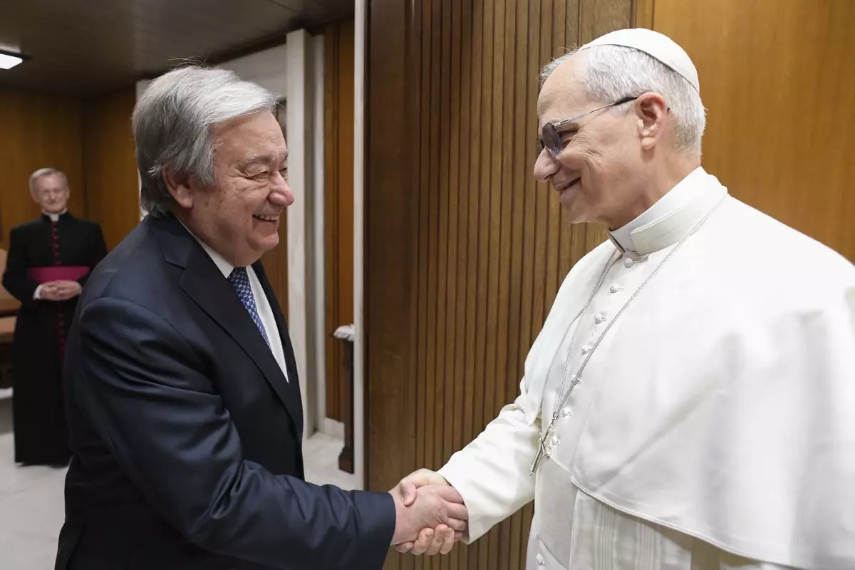 Papa Leo, BM Genel Sekreteri Guterres ile Görüştü