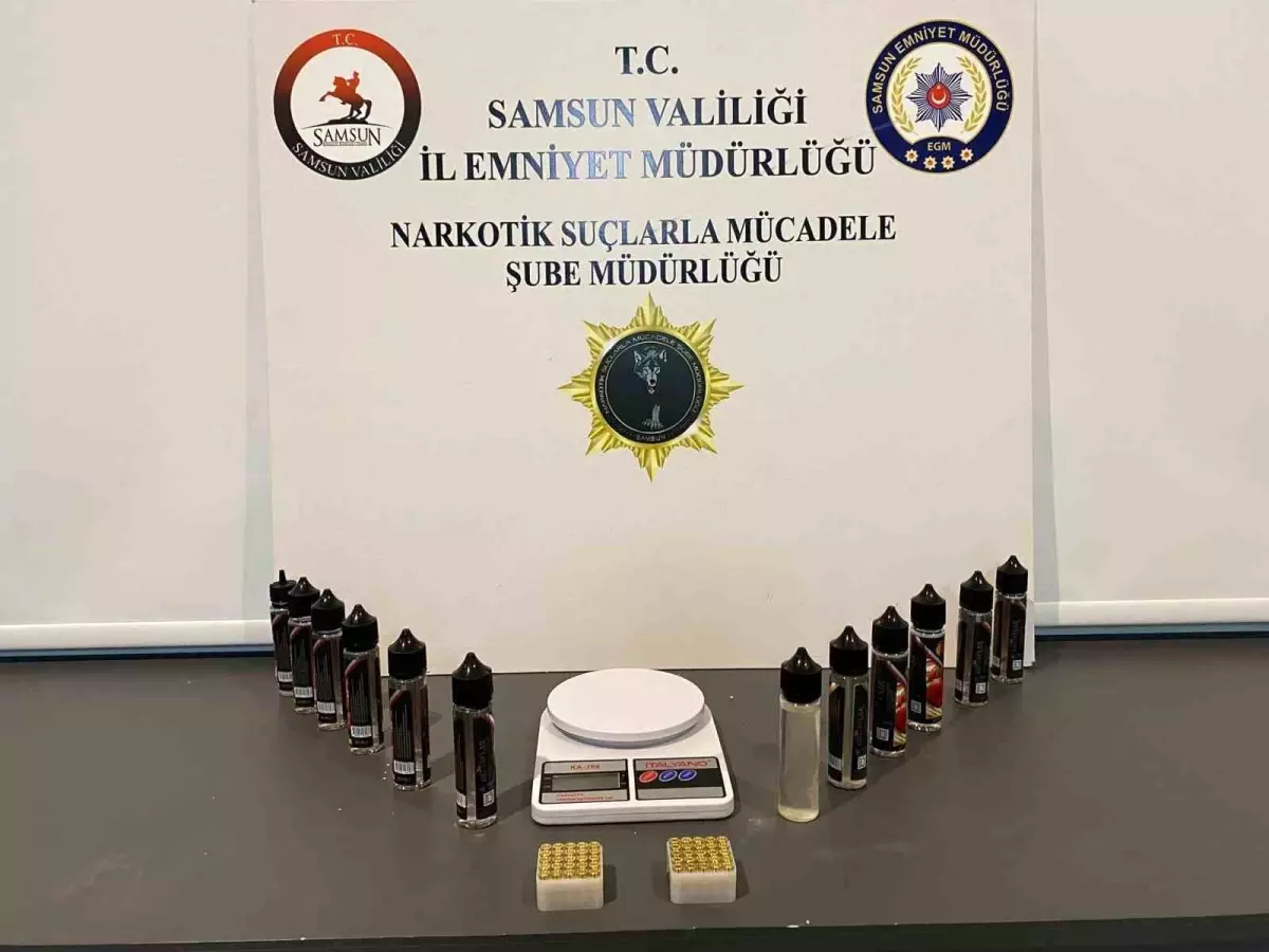 Samsun\'da Likit Esrar ve Silah Malzemeleri Ele Geçirildi
