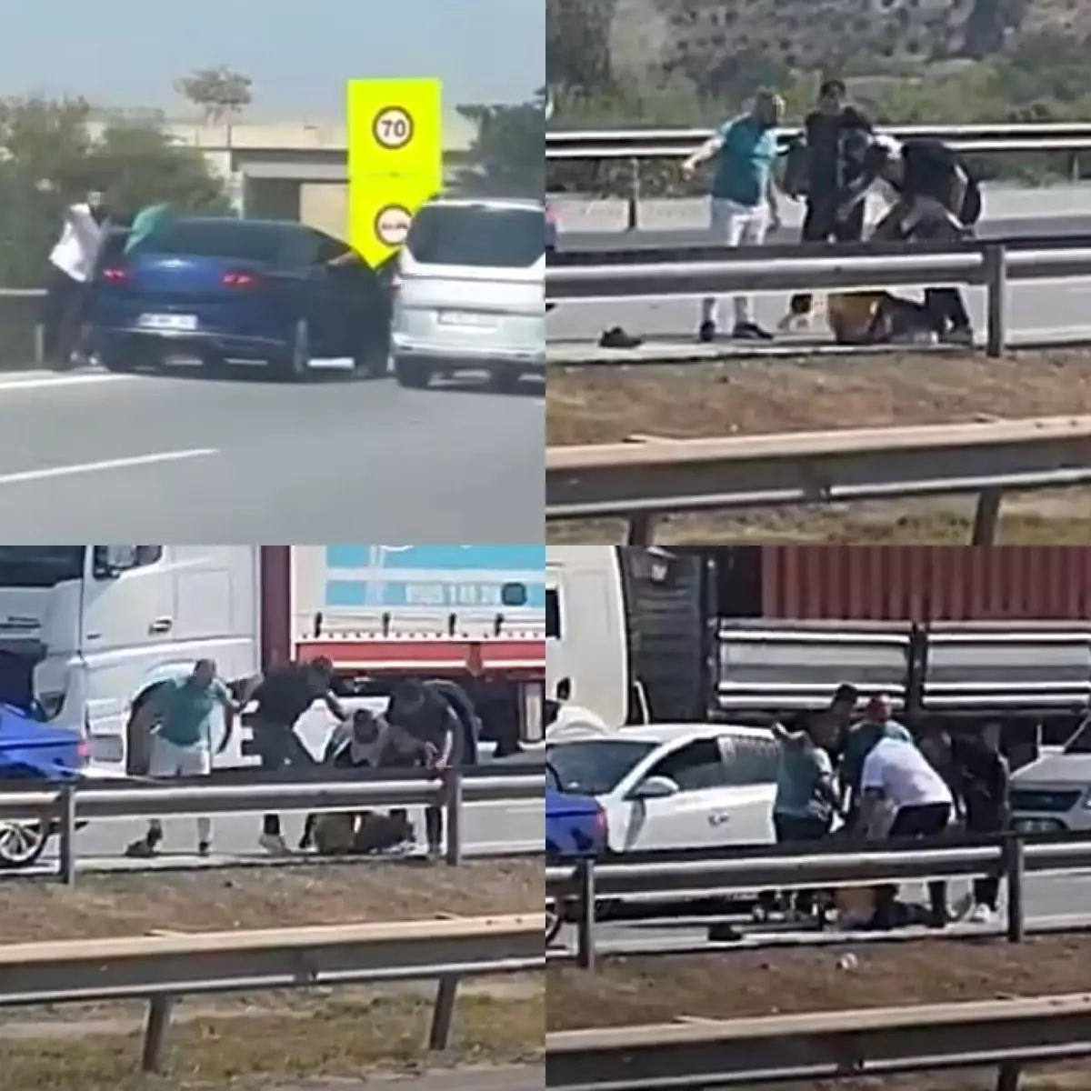 Mersin\'de Otoyolda Kavga: Sürücü Darbedildi