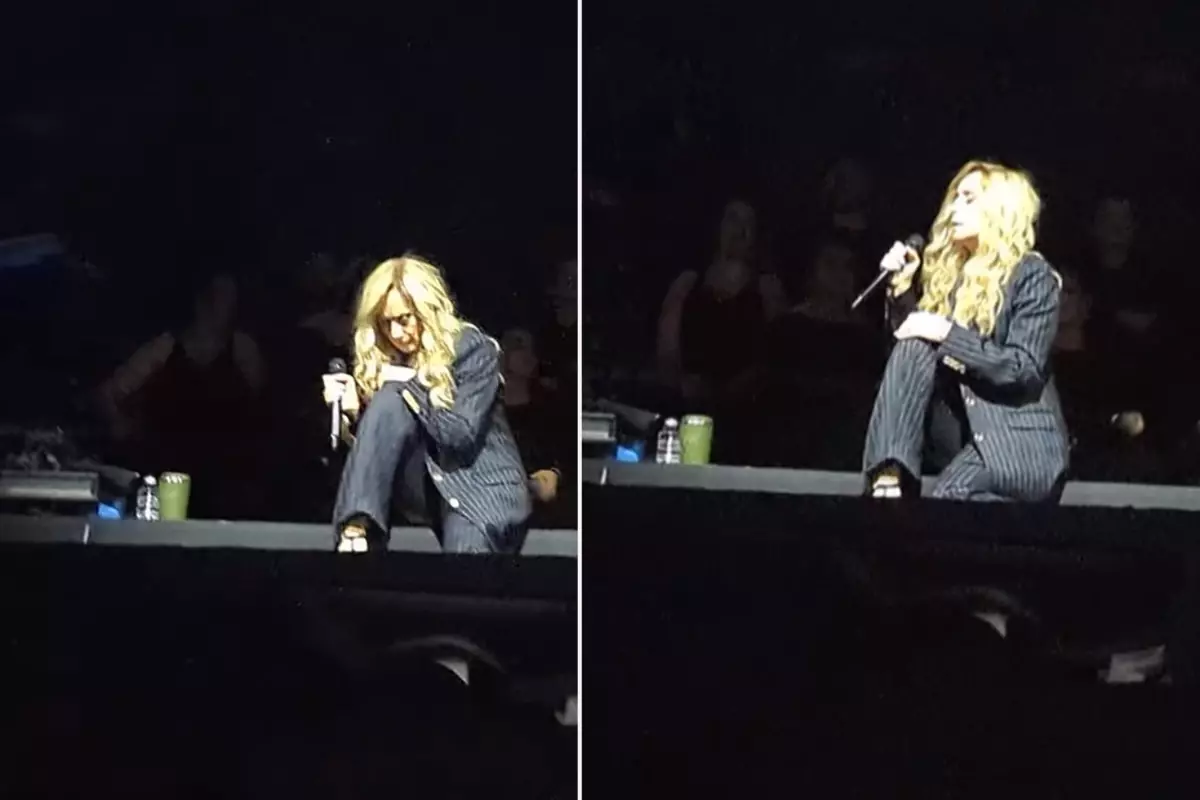 İstanbul\'da sahne alan ünlü şarkıcı Lara Fabian sahnede korkuttu