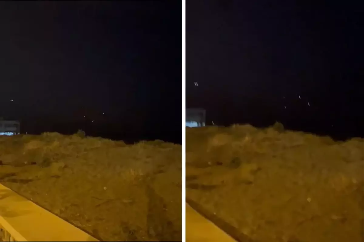 İran\'ın İsrail\'e fırlattığı füzeler Hatay\'dan görüldü