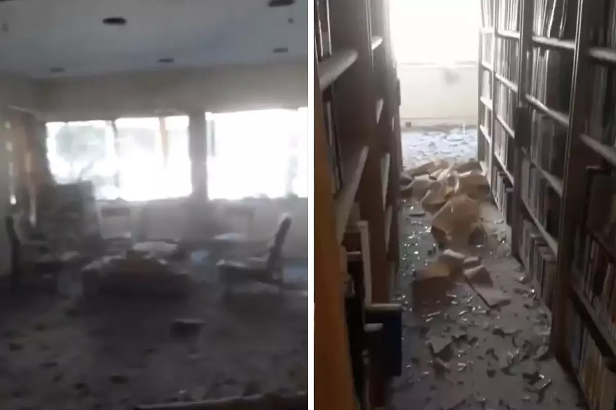 İsrai\'den İran Dışişleri Bakanlığı binasına saldırı! Yıkım böyle kaydedildi
