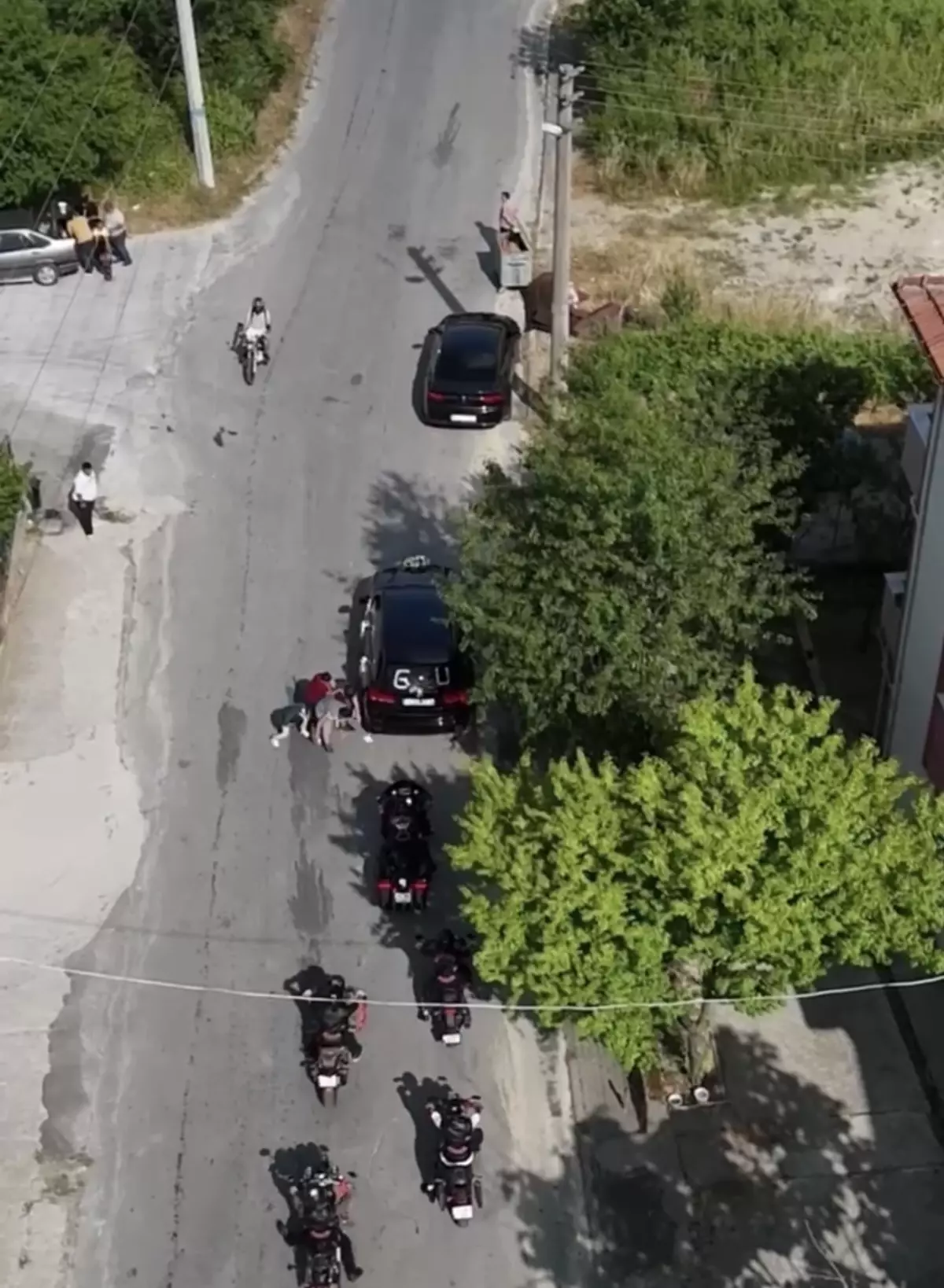 Düğün Konvoyunda Motosiklet Kazası