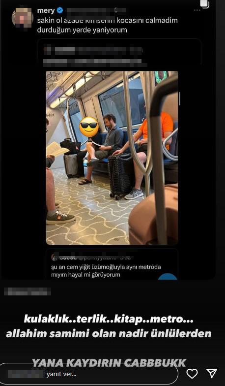 Metroda ünlü var! Cem Yiğit Üzümoğlu halkla iç içe yolculuk yaptı Metroda ünlü var! Cem Yiğit Üzümoğlu halkla iç içe yolculuk yaptı