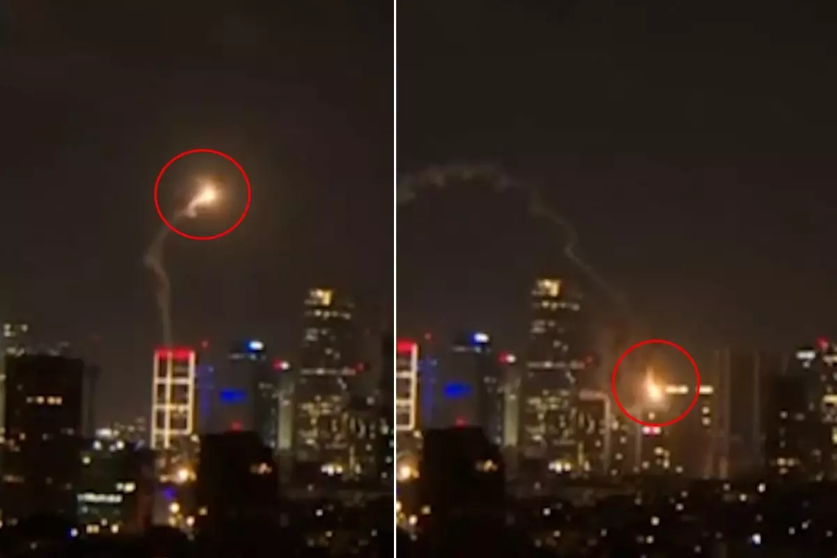 İsrail\'in Demir Kubbe\'si Tel Aviv\'i vurdu! O anlar kamerada