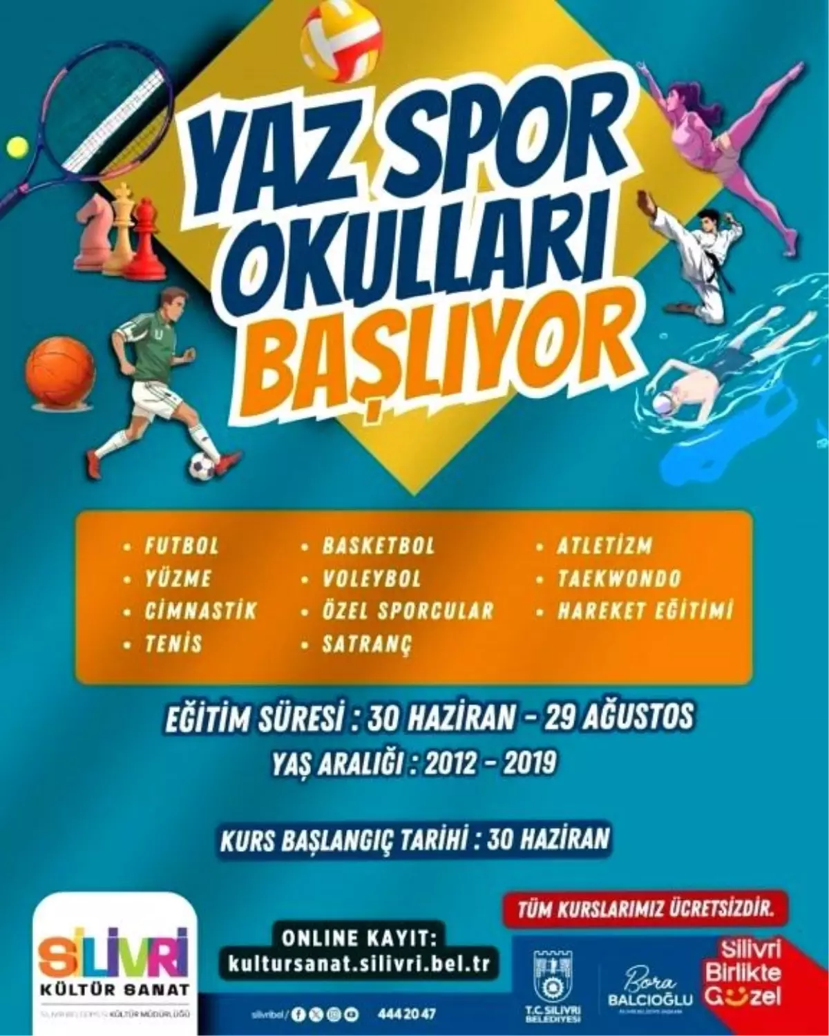 Silivri Belediyesi Yaz Spor Okulları 30 Haziran\'da Başlıyor