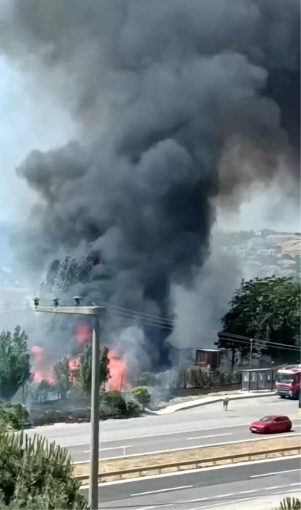 Silivri\'de Otluk Alanda Yangın