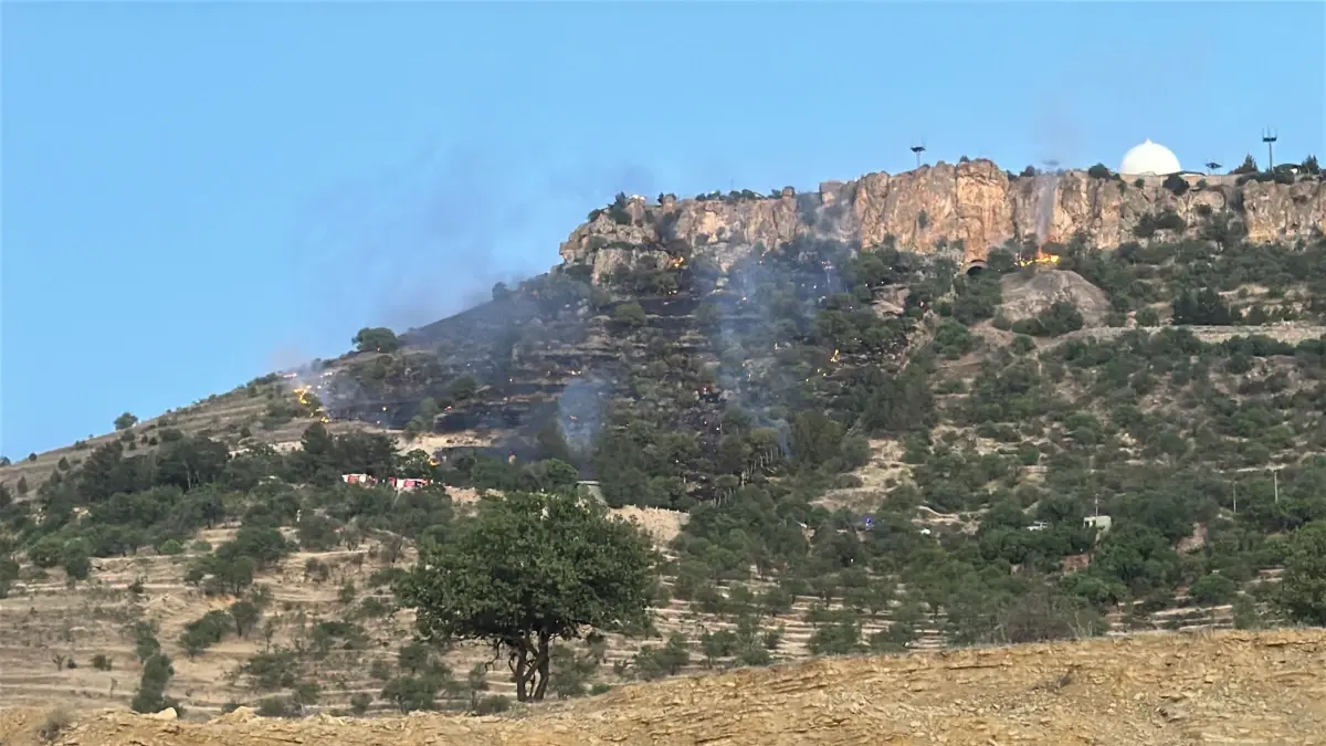 Mardin Kalesi Eteklerinde Yangın