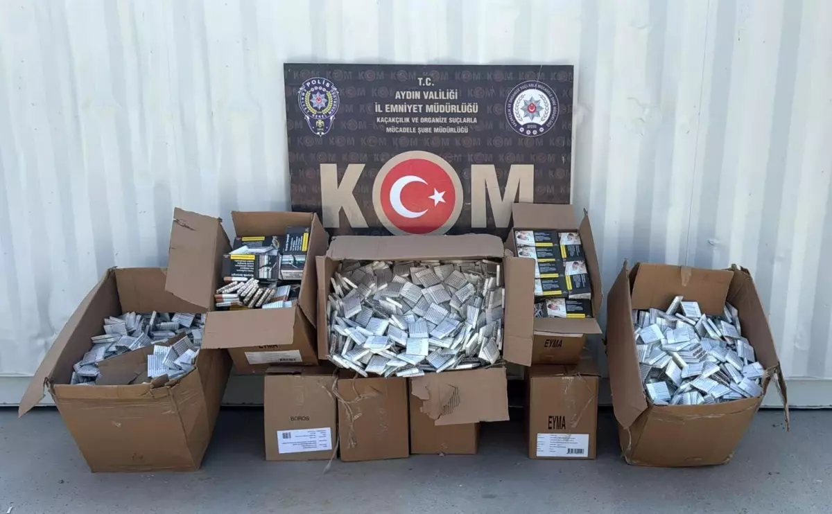 Aydın\'da 101 Bin Kaçak Makaron Ele Geçirildi