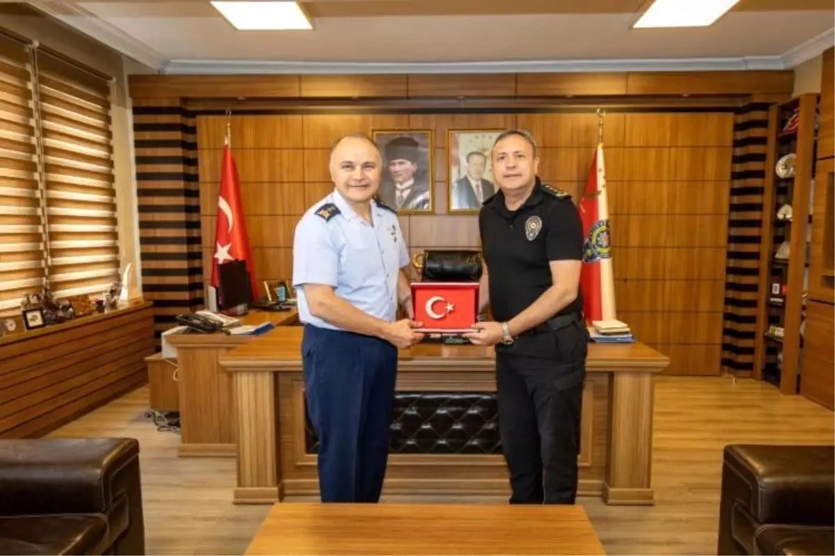Hava Tümgeneral Ertufanlı\'dan Emniyet Müdürü Yılmaz\'a Ziyaret