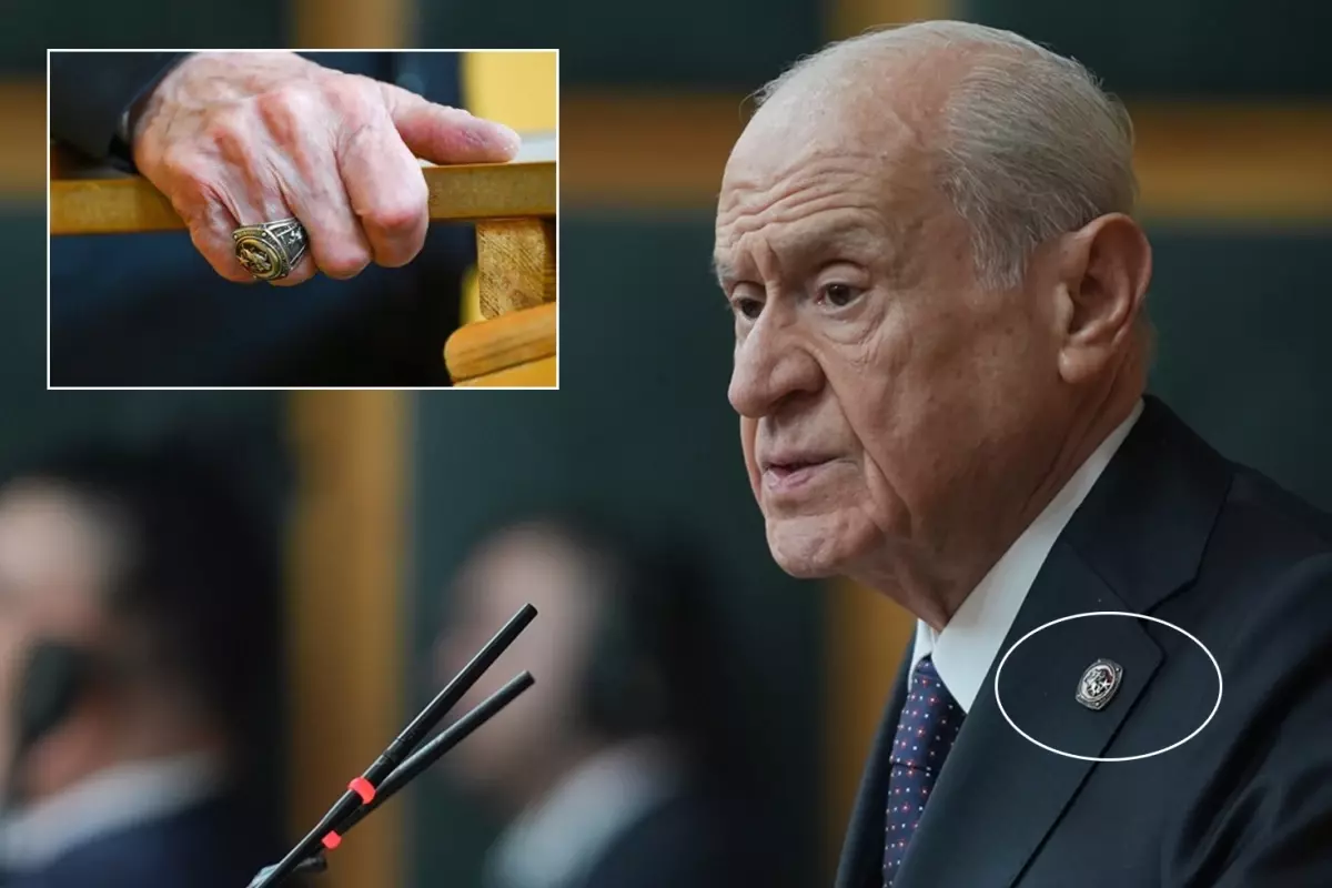 Bahçeli\'nin yüzüğü ve rozeti dikkat çekti! İşte üzerindeki mesaj