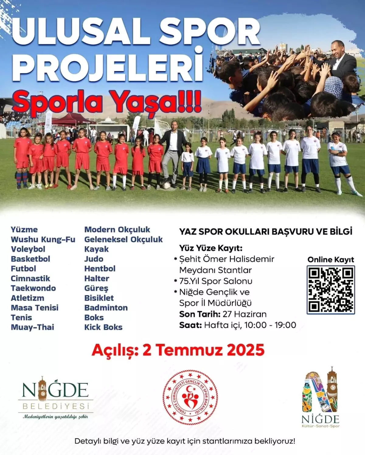 Niğde\'de gençler spora doyacak