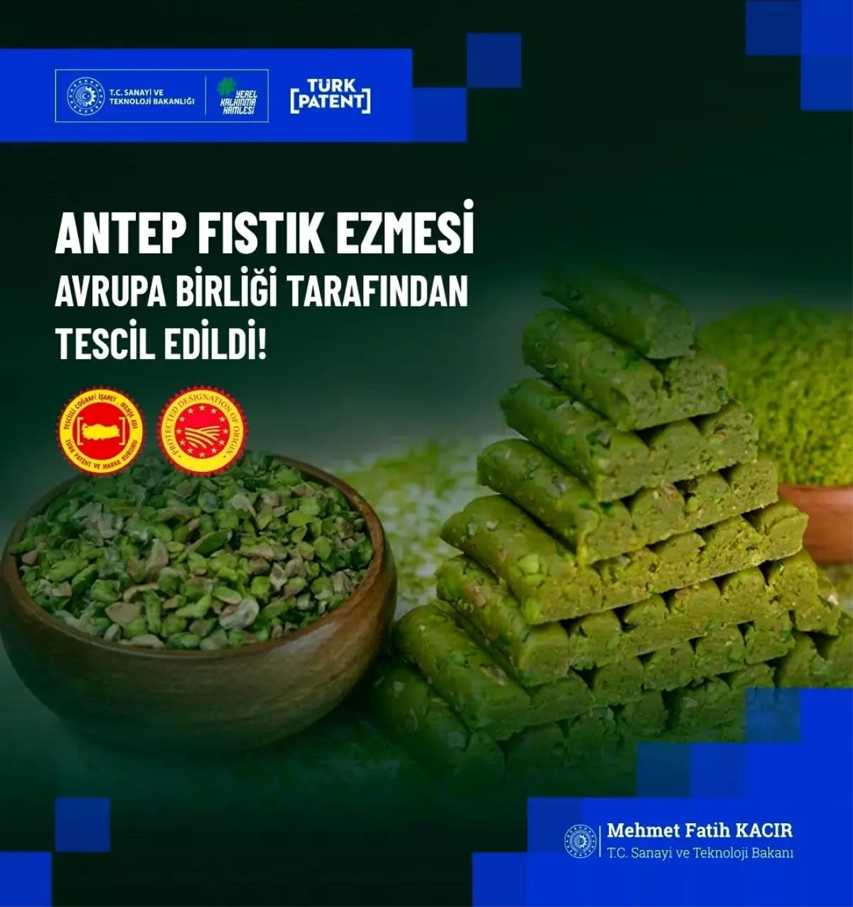 Antep Fıstık Ezmesi AB Tescili Aldı