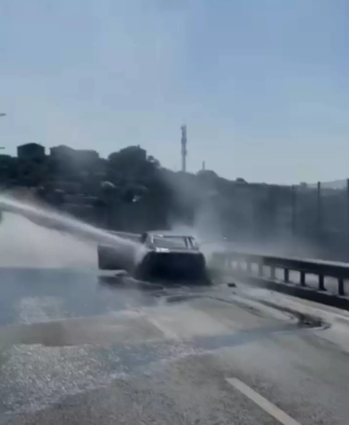 Riva Köprüsü\'nde Araç Yangını