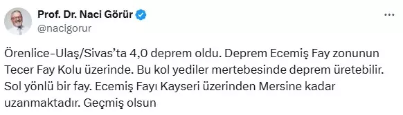 Naci Görür, iki şehrin ismini vererek uyardı: Yediler mertebesinde deprem üretebilir