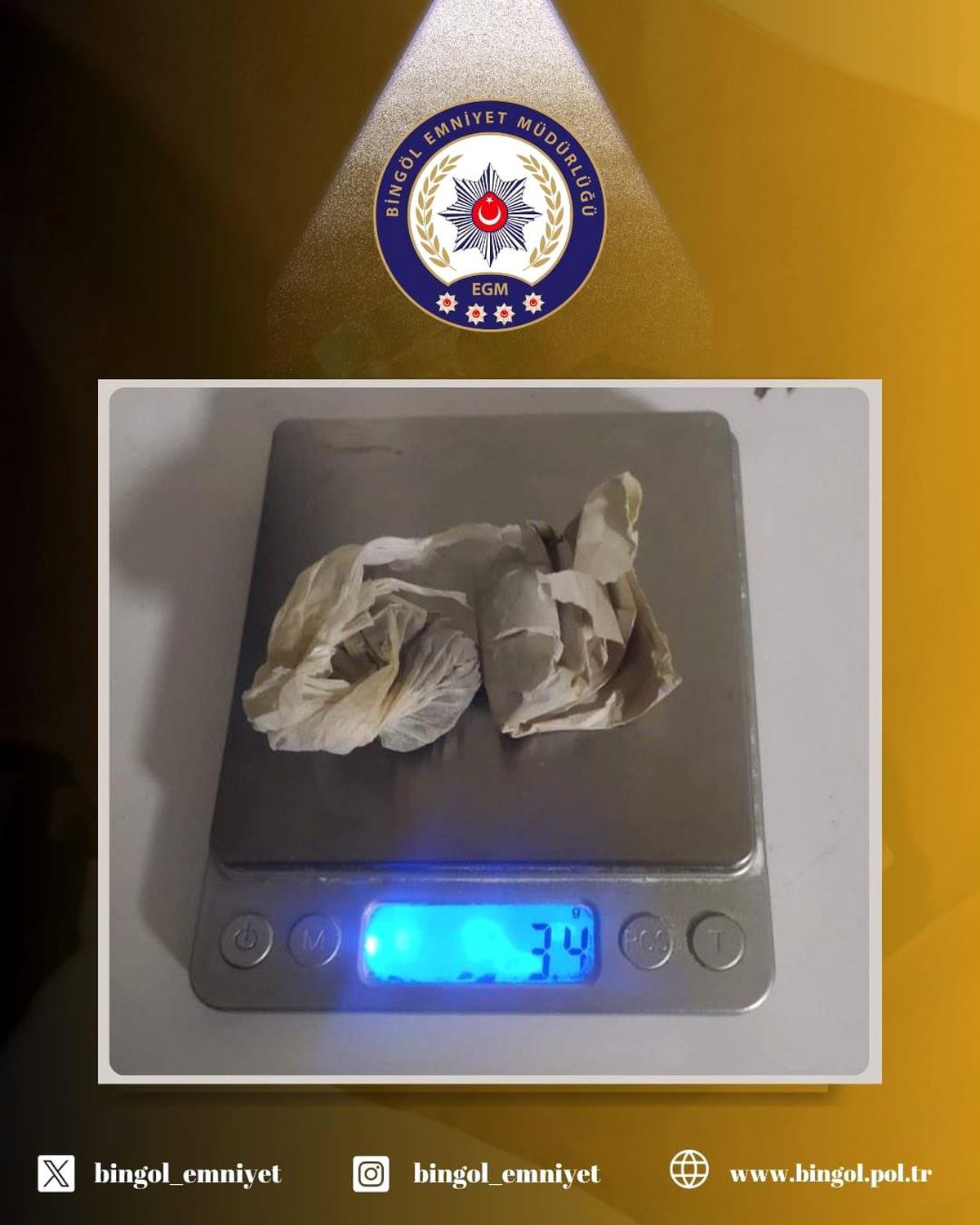 Bingöl\'de Esrar Ele Geçirildi