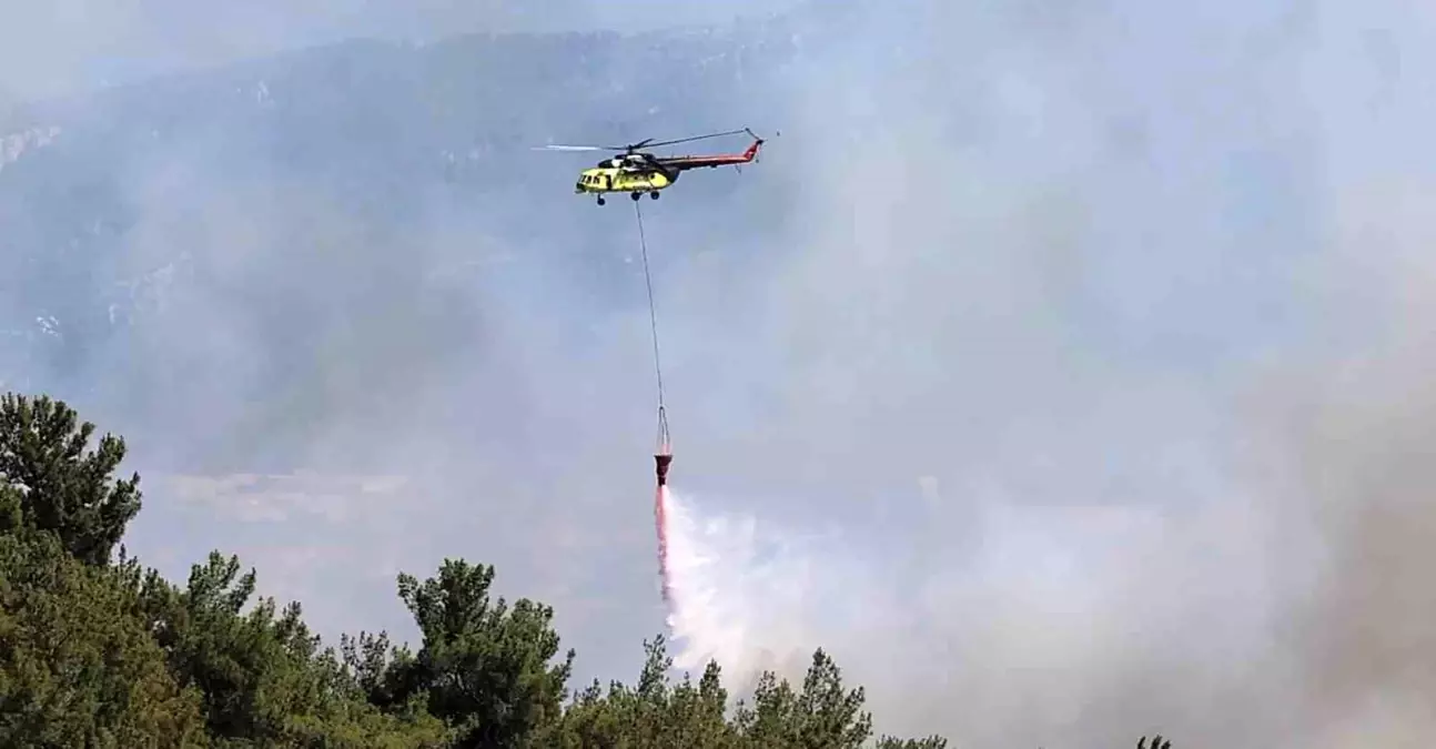 İzmir\'de Dört Bir Taraftan Yangınla Mücadele