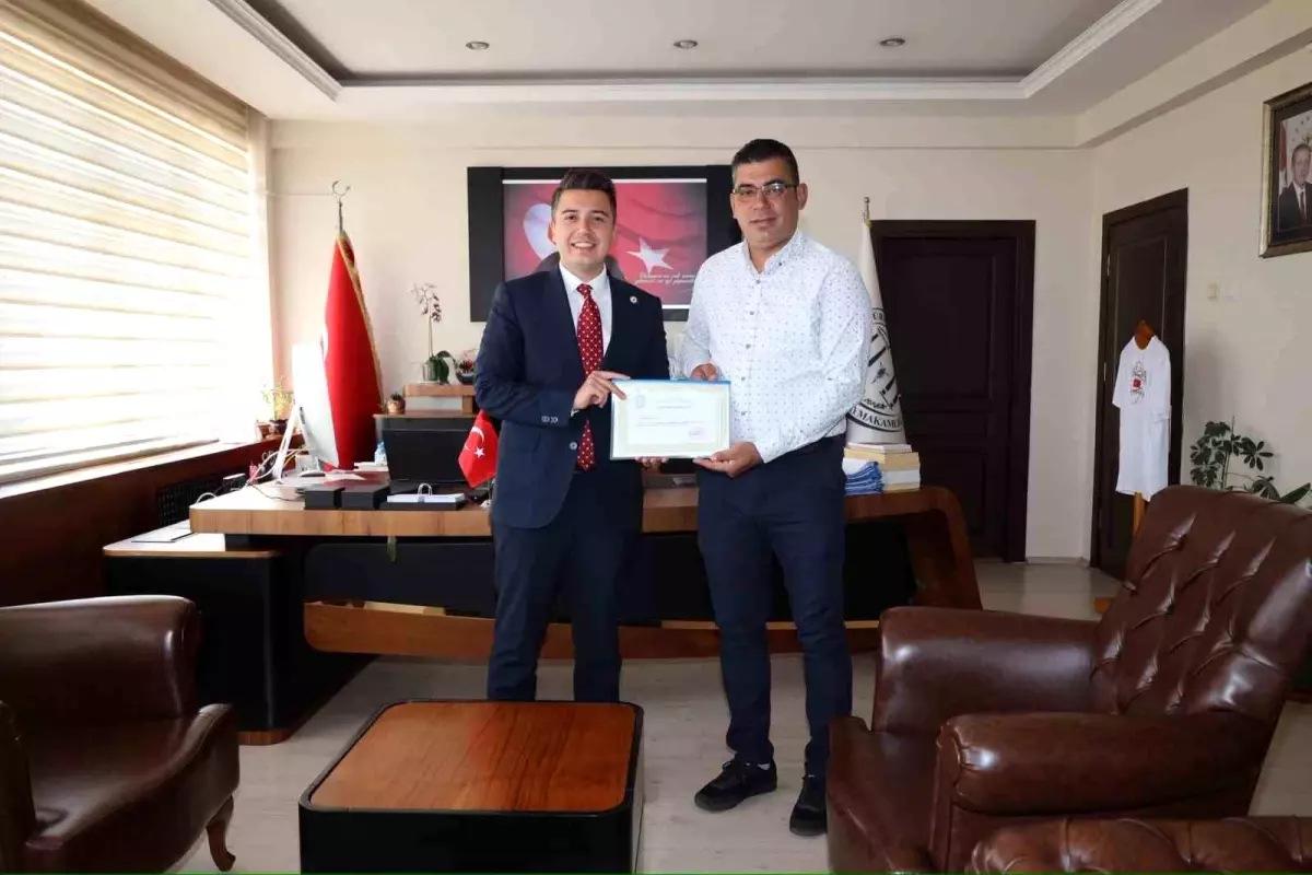 Muhtara Yangın Mücadelesi için Teşekkür Belgesi