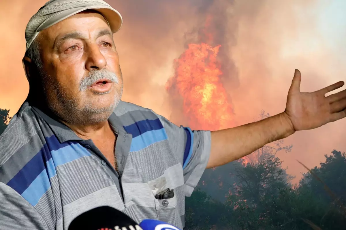 İzmir\'deki orman yangını haberlerini izlerken alevleri kapısında buldu