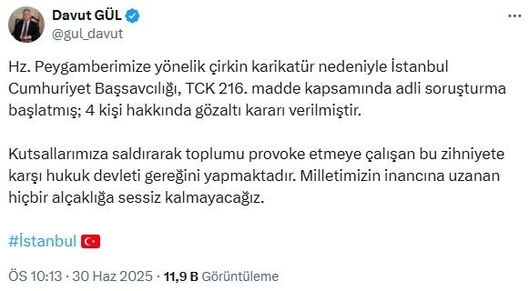 Leman'da Hz. Muhammed'e yönelik çirkin karikatür! 4 kişi için gözaltı kararı