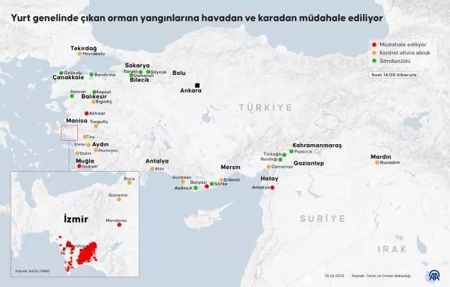 Seferihisar'da alevler evlere yaklaştı! 1 mahalle tahliye edildi