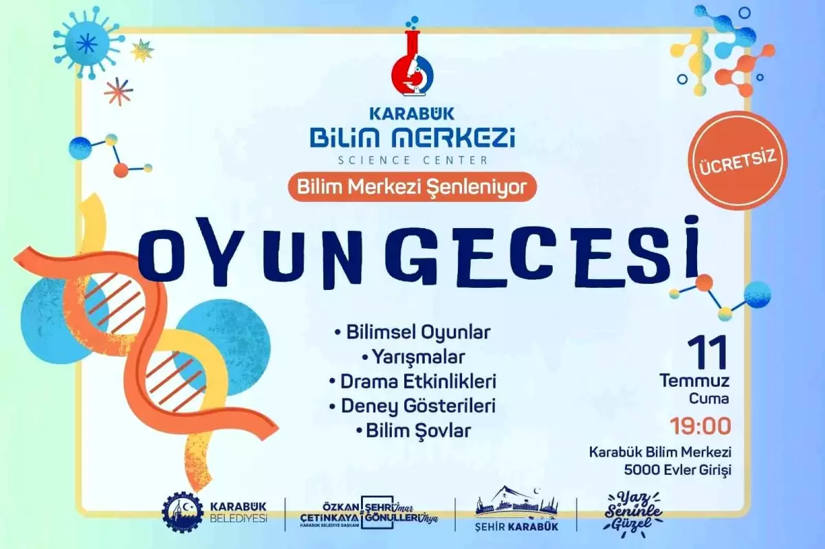 Karabük\'te Çocuklar için Bilimsel Oyun Gecesi Düzenleniyor