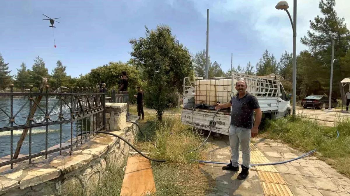 Hatay\'da Orman Yangınına Vatandaş Desteği