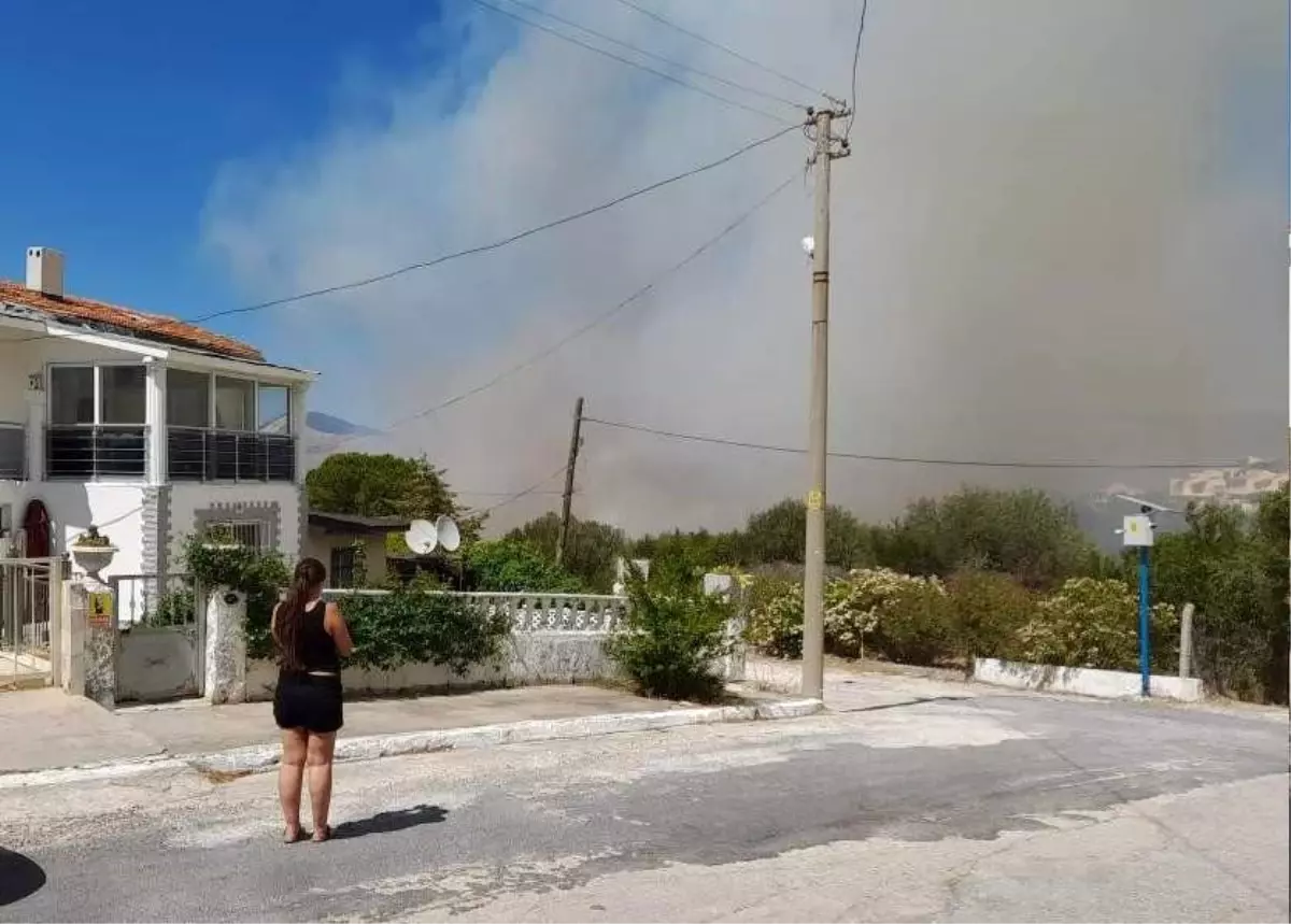 Çeşme\'de Yangın Panik Yarattı