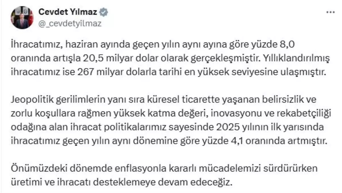 İhracatta Tarihi Rekor: 267 Milyar Dolar