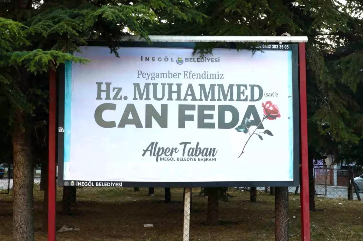 İnegöl Belediyesi\'nden Hz. Muhammed\'e Sevgi Dolu Mesaj