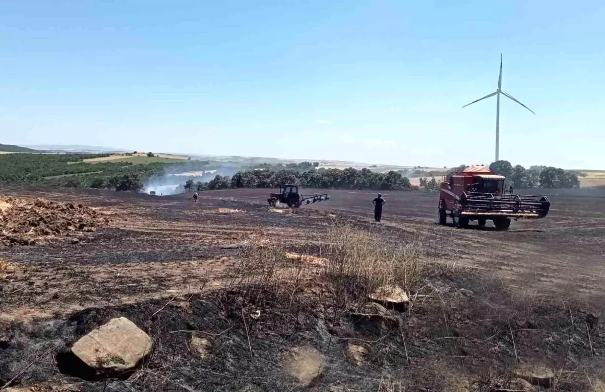 Malkara\'da Tarla Yangını: 20 Dönüm Zarar Gördü