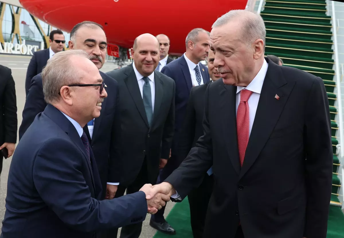 Cumhurbaşkanı Erdoğan, Azerbaycan\'da / Video eklendi