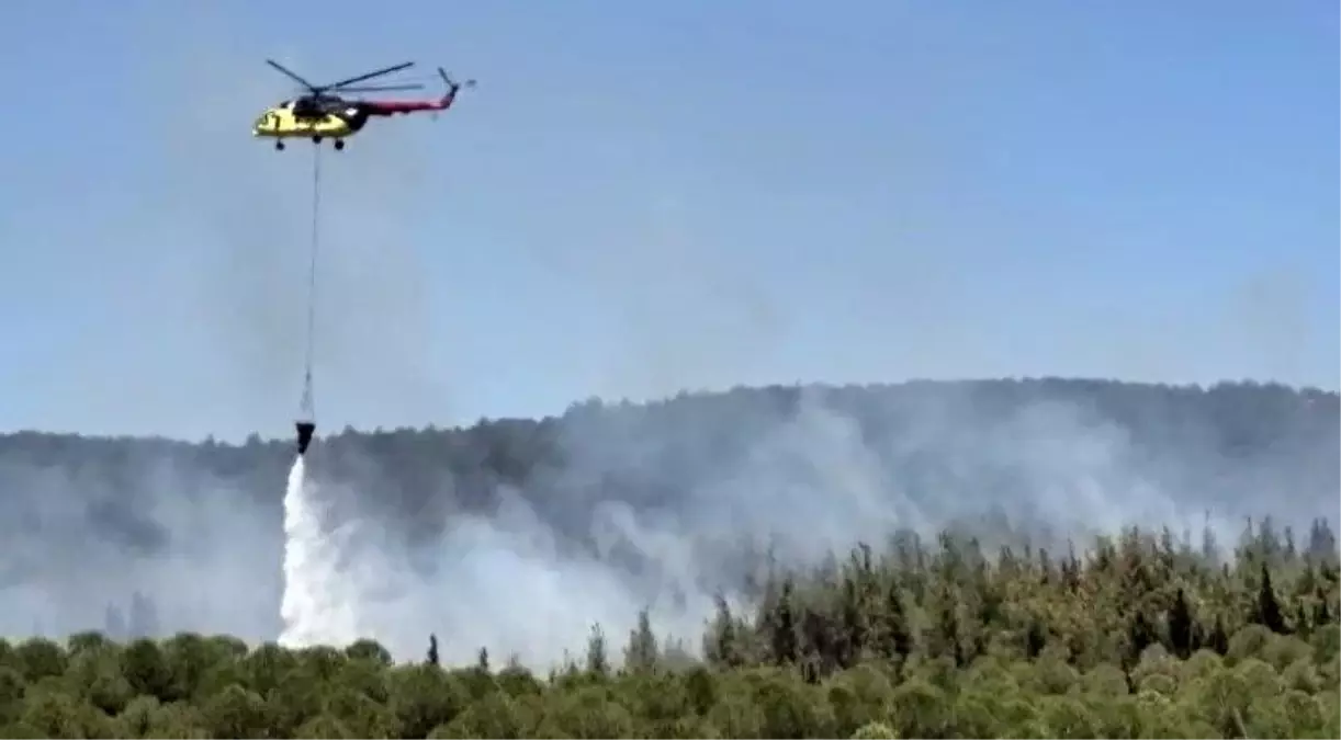 Çanakkale\'de Orman Yangınına Müdahale