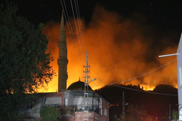 Hatay'da orman yangını 2'nci günde sürüyor