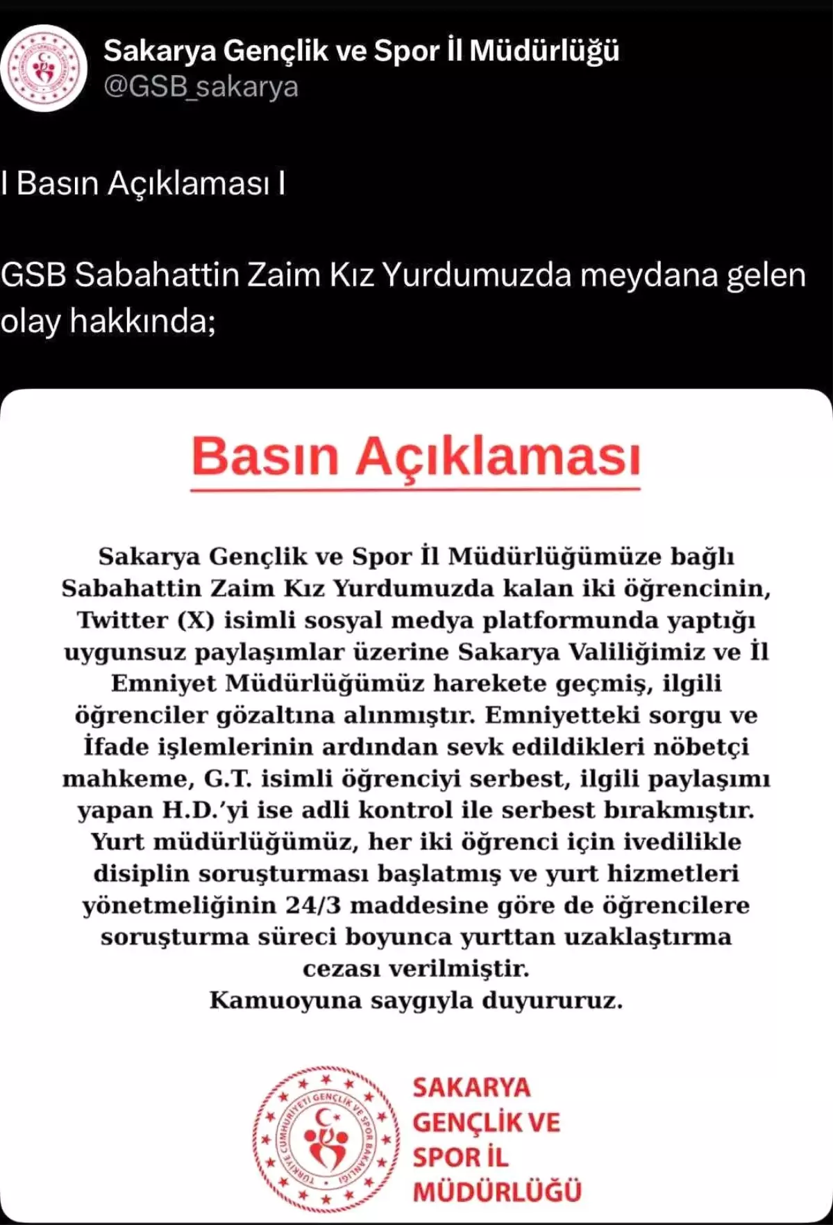Sakarya\'da Yurt Skandalı: İki Öğrenci Gözaltına Alındı