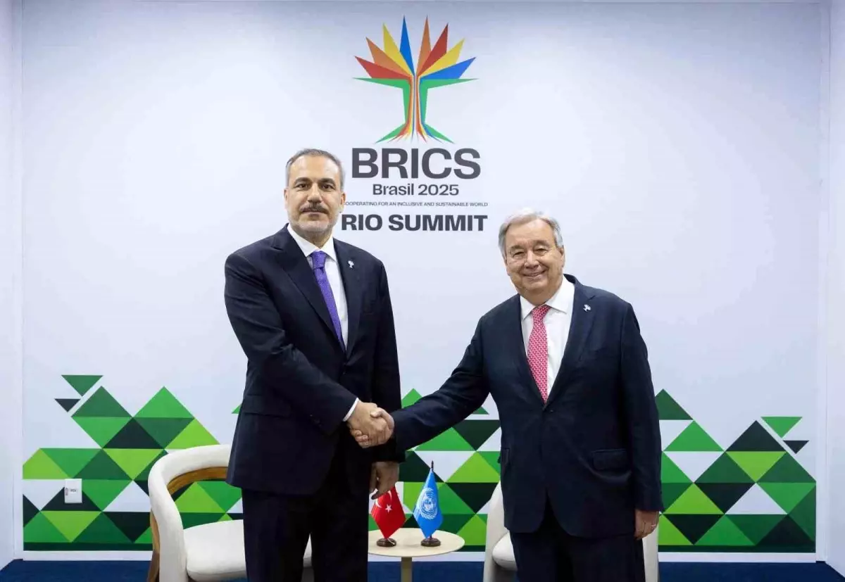 Fidan, Guterres ile BRICS Zirvesi\'nde Görüştü