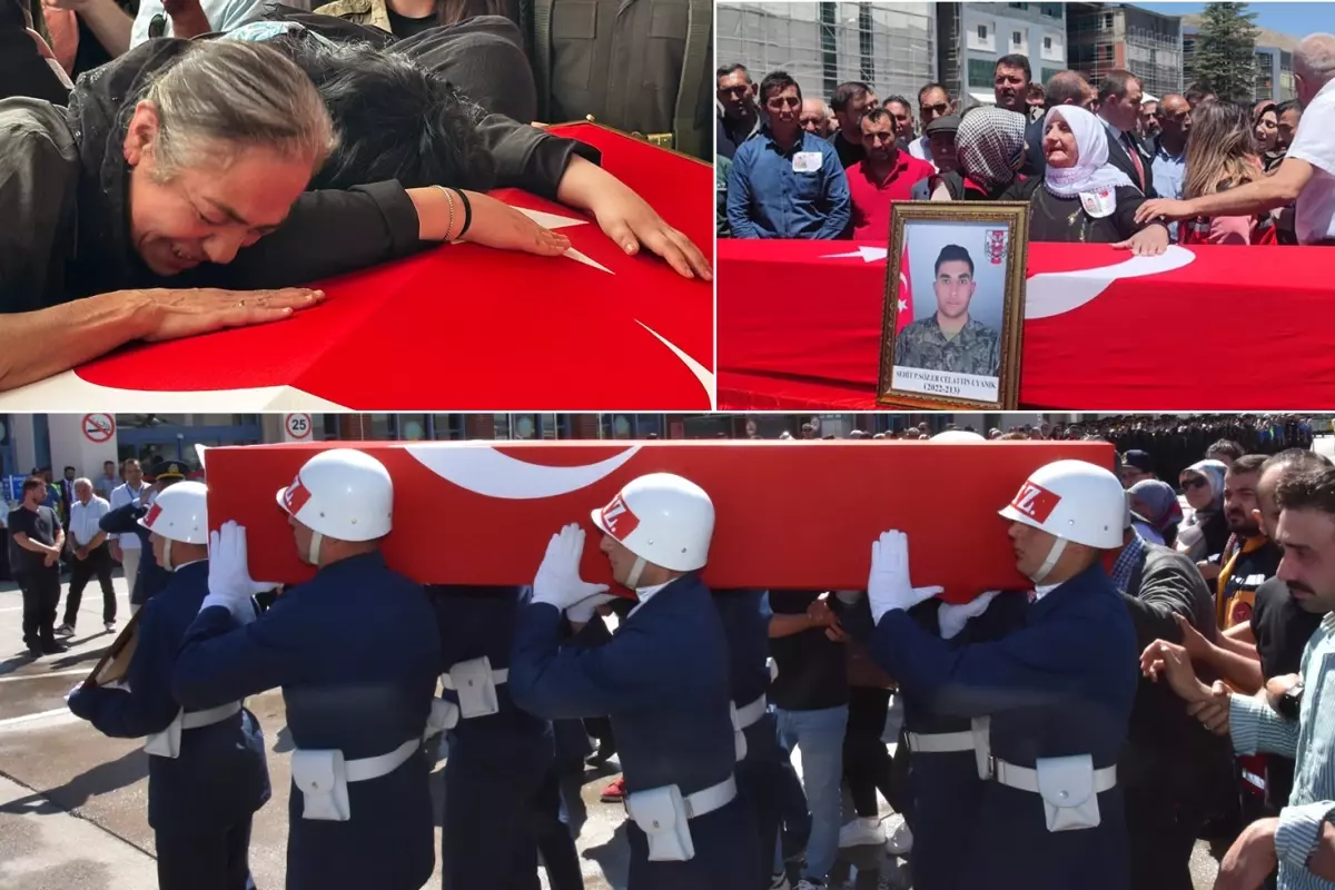 Türkiye kahramanlarını uğurluyor! Şehidin kızından herkesi ağlatan hareket