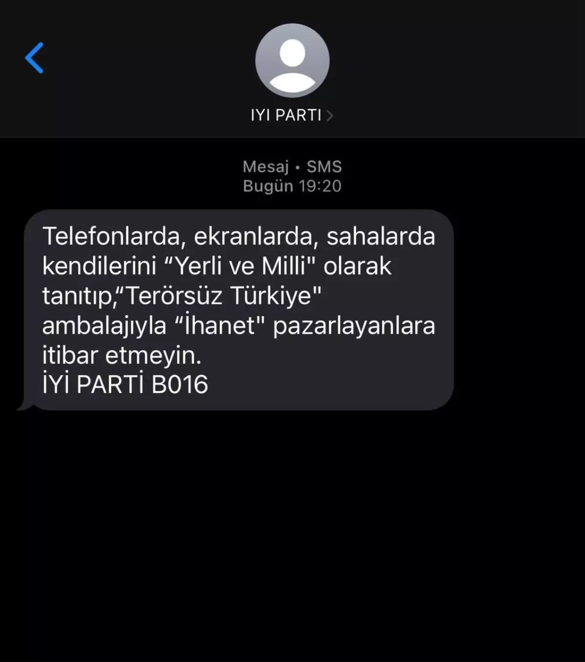 İYİ Parti\'den Uyarı Mesajı