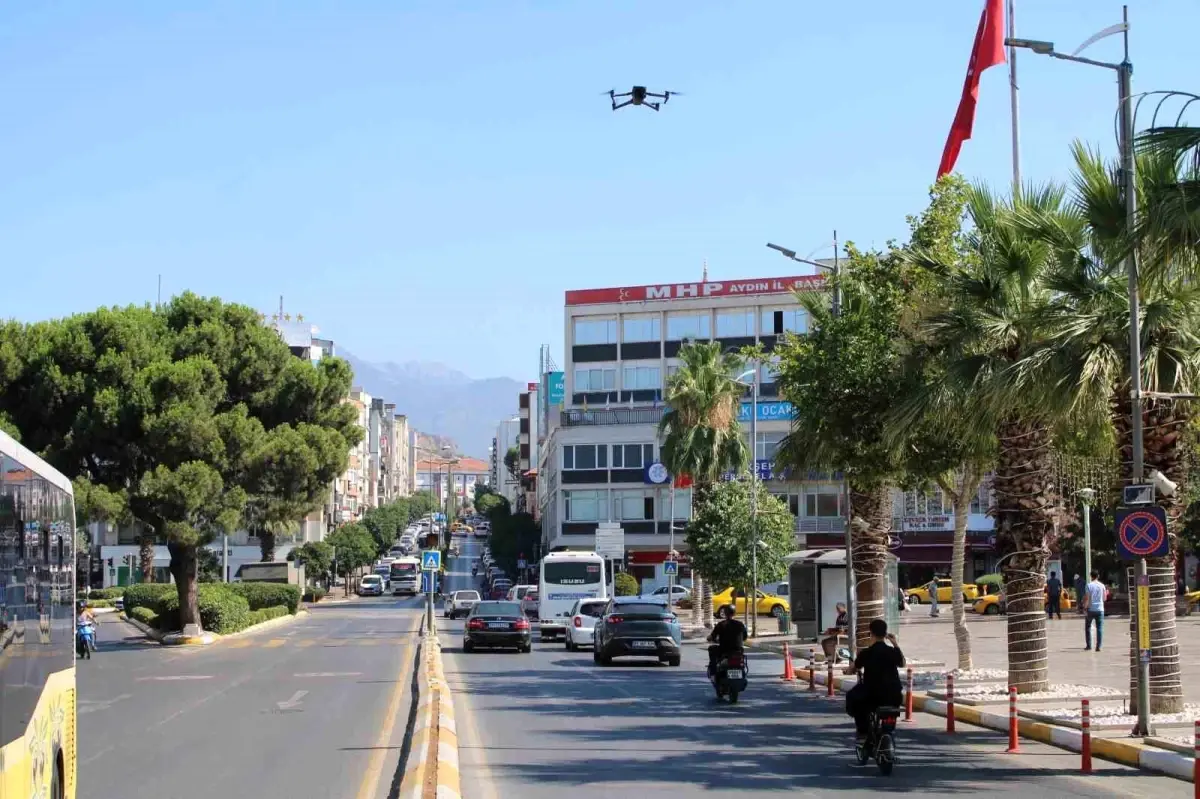 Aydın\'da Drone Destekli Trafik Denetimi