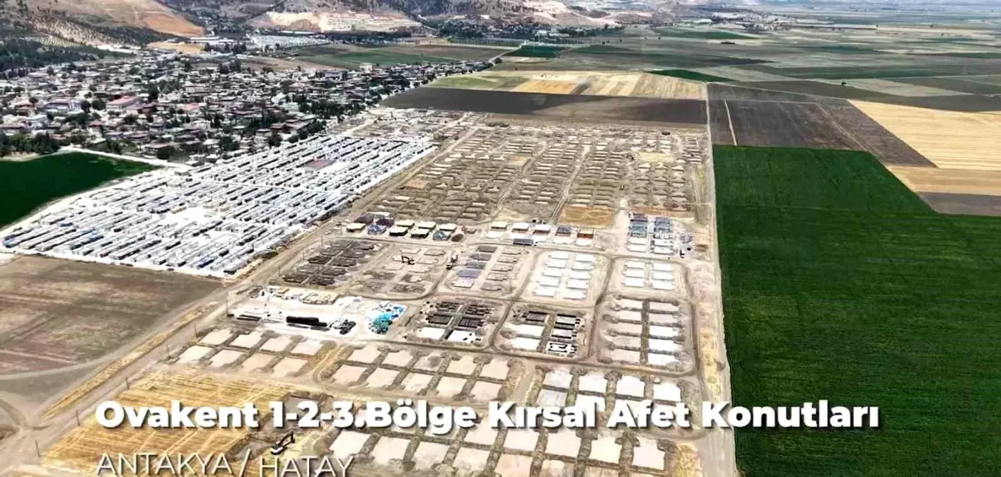 Hatay\'da Kırsal Afet Konutları İnşaat Hızla Sürüyor