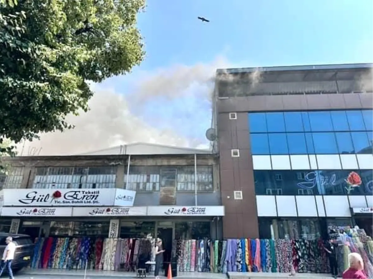 Bursa\'da Tekstil Atölyesinde Yangın