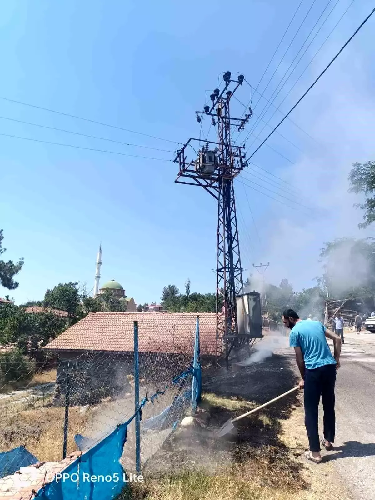 Çorum\'un Osmancık ilçesinde trafoda yangın paniği