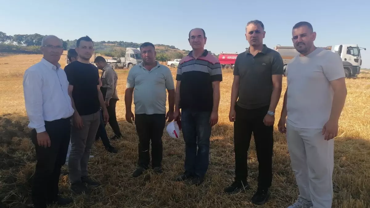 Manyas\'ta Tarım Arazisinde Yangın Kontrol Altına Alındı