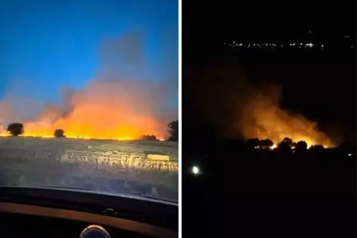 Çanakkale\'de tarım arazisinde yangın! Alevler gökyüzüne yükseldi